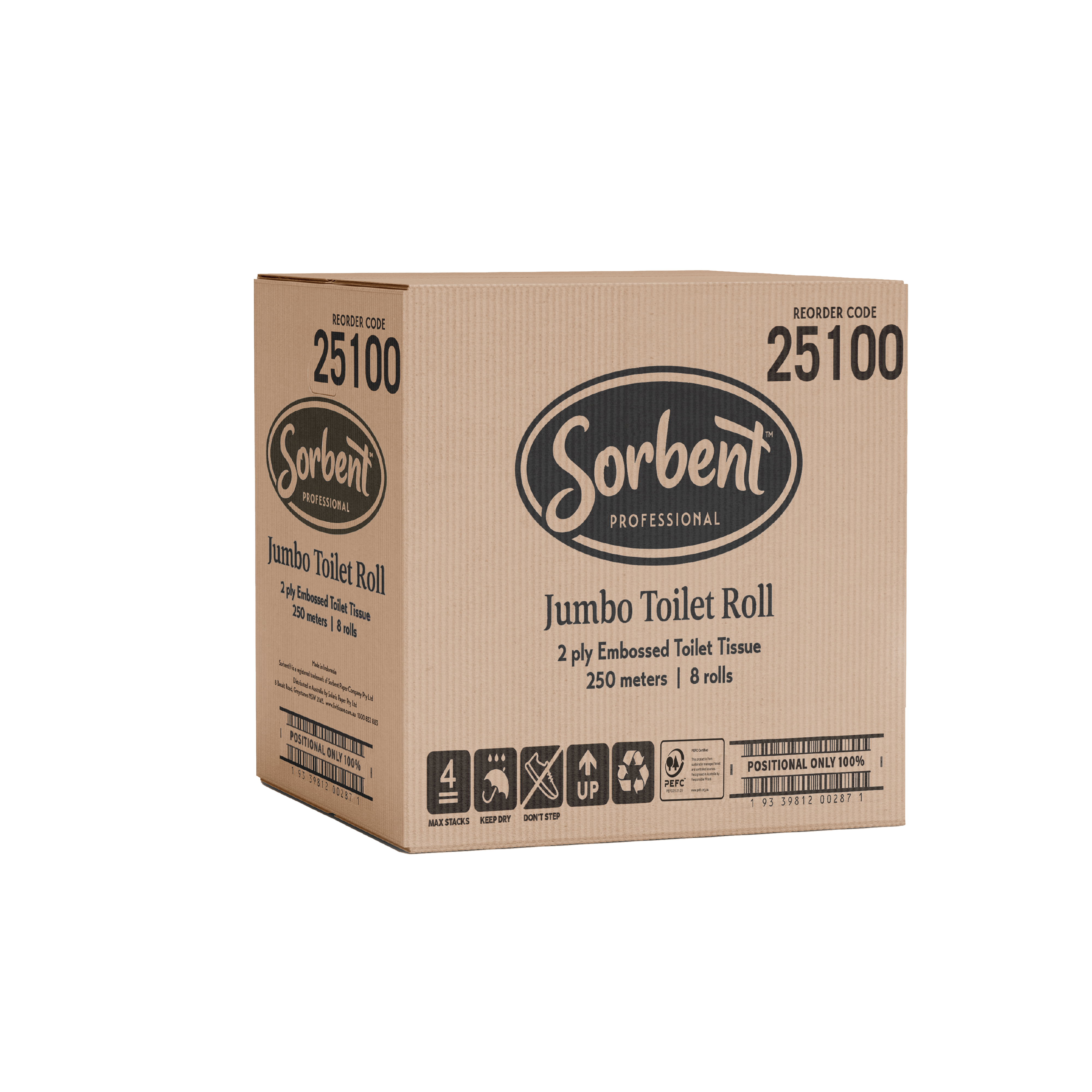 25100_Carton_SP Jumbo Toilet Tissue 2Ply 250m